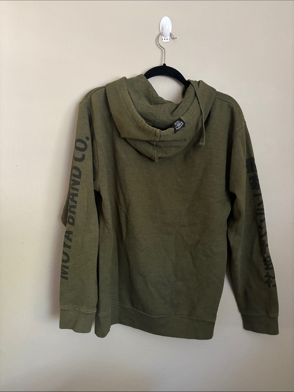 Moya Brand Olive Green Zip-Up Hoodie Sweater size men’s medium - Picture 2 of 5